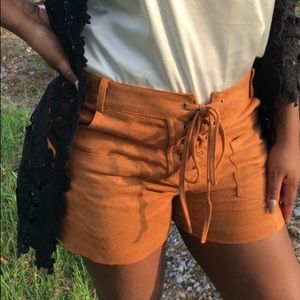 Suede Shorts